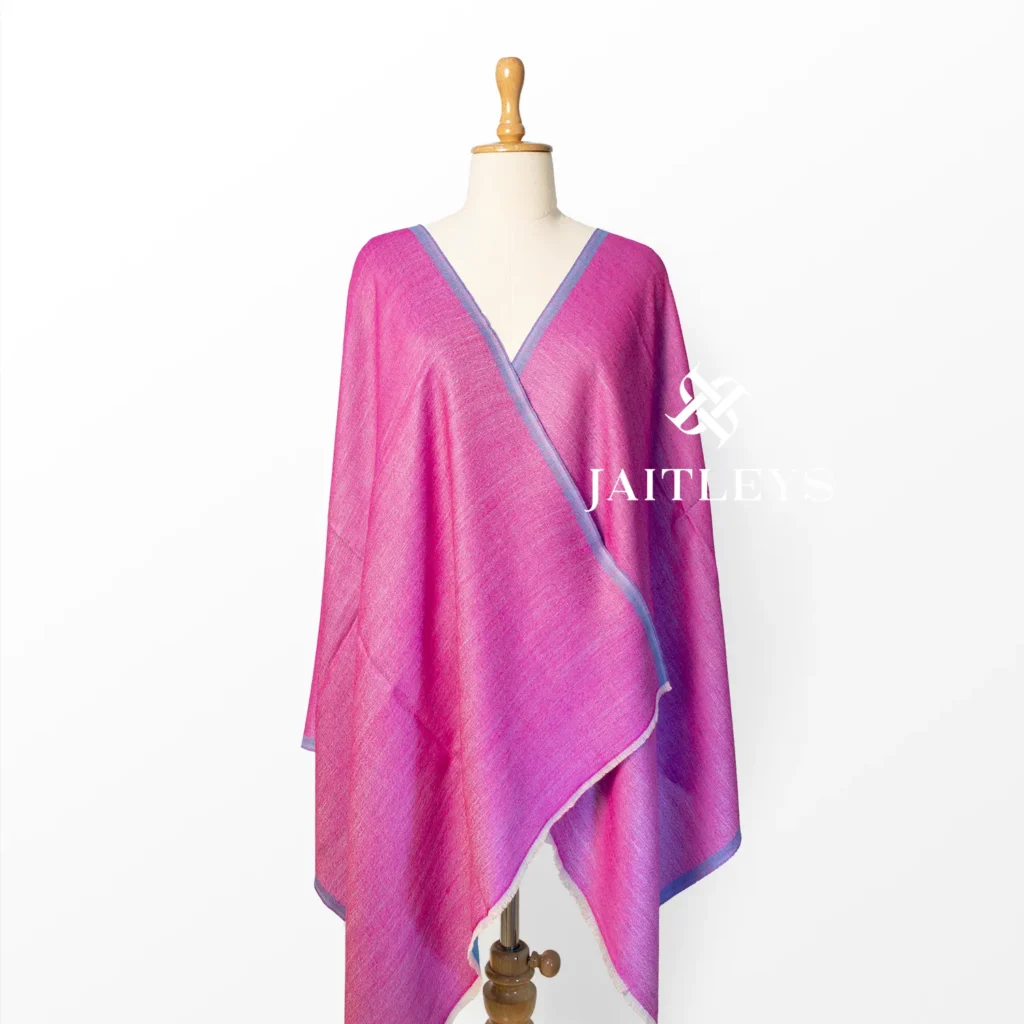 pink and blue reversible style faux pashmina shawl scarf