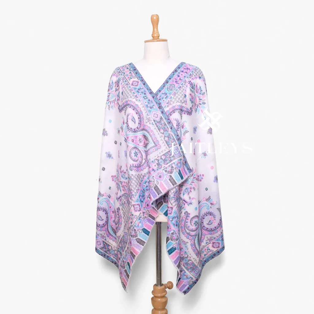 kashmiri kani weave pashmina wool stole and scarf made in india by Jaitleys