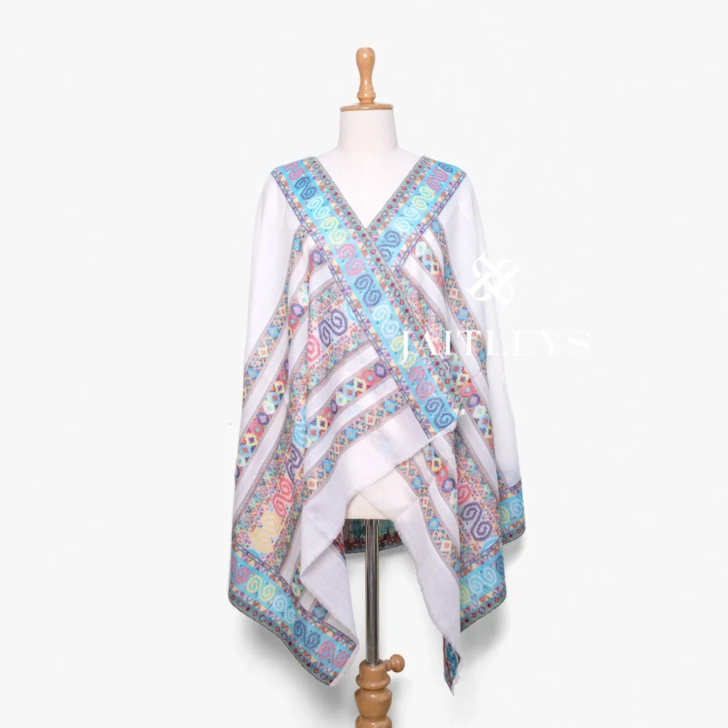 soft pashmina wool kullu design kani weave shawl by Jaitleys