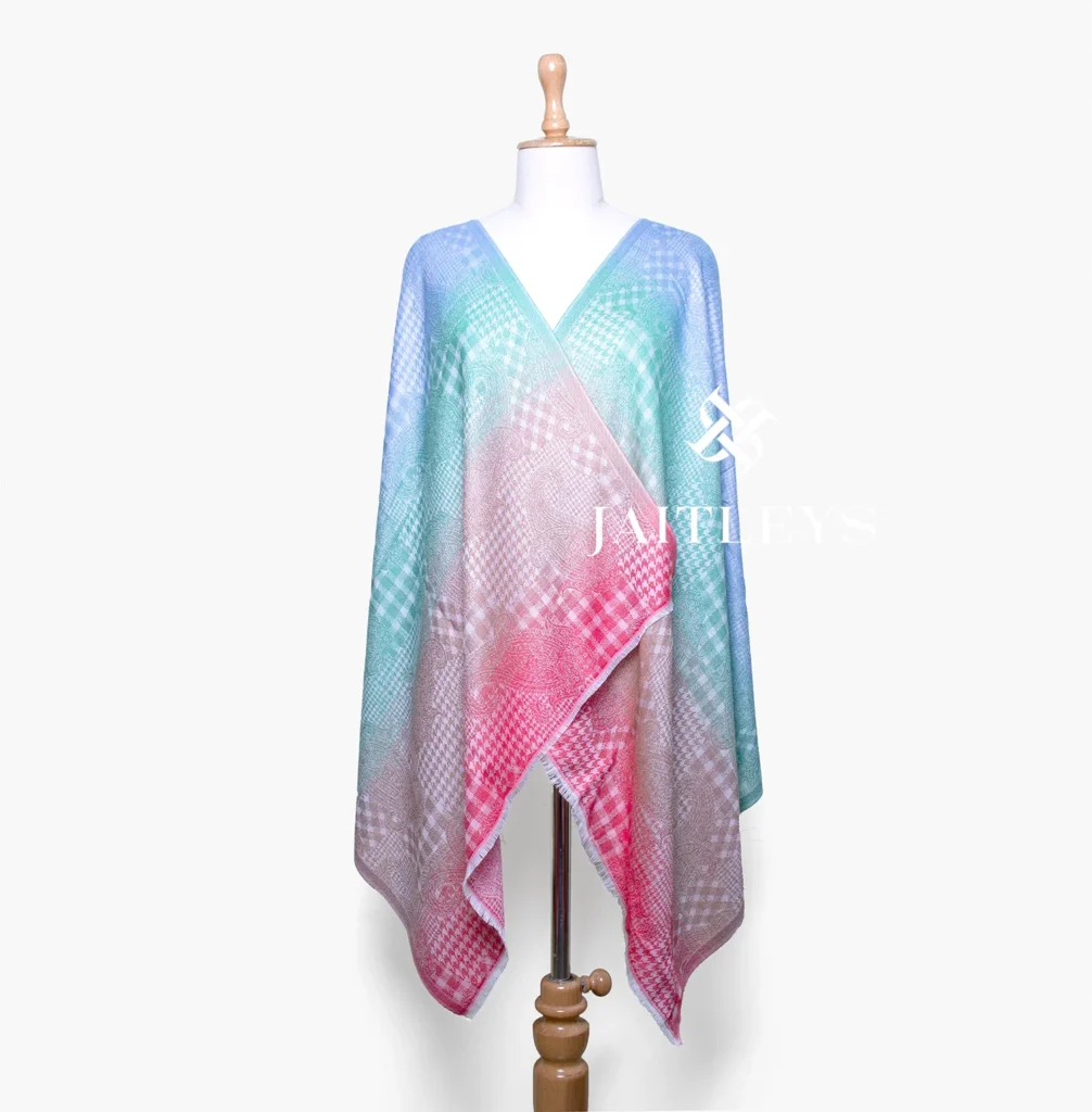 multi color ombre pattern cotton scarf for summers