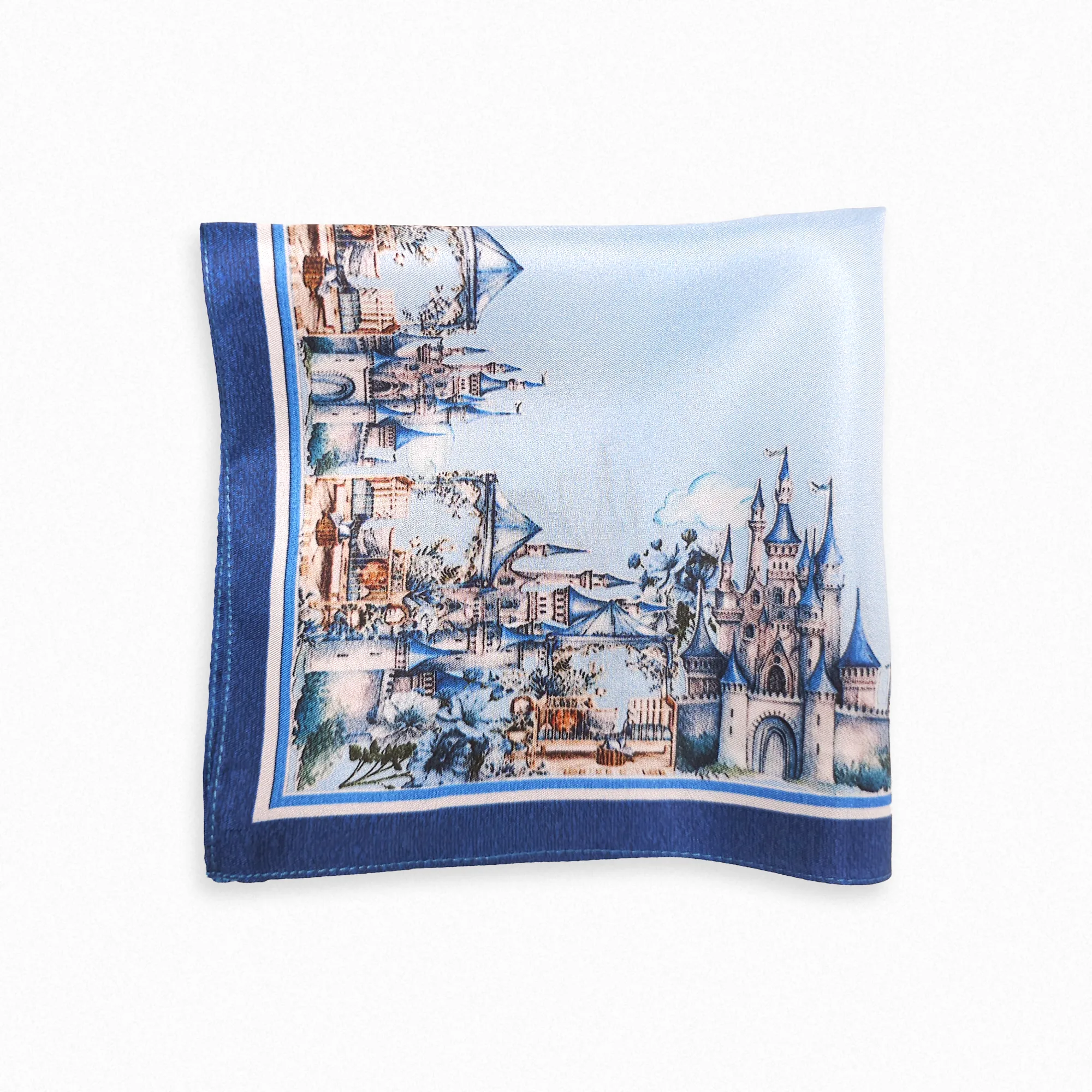 castles of dreams designer pure silk twill pocket scarf