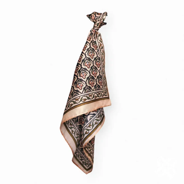 Mulberry silk pocket square tied - an elegant formalwear accessory